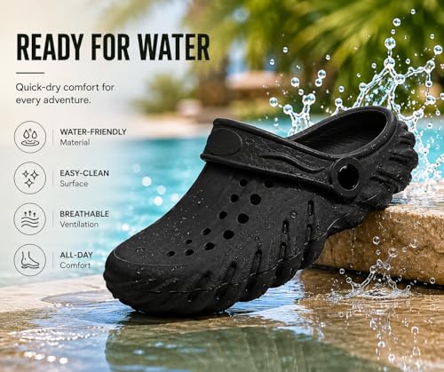 Kraasa Men's Lightweight Classic Clogs