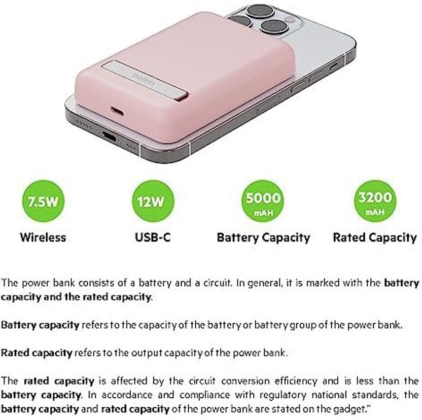 BELKIN 5000 mAh Power Bank (Pink, Lithium-ion, for Mobile) - Image 2