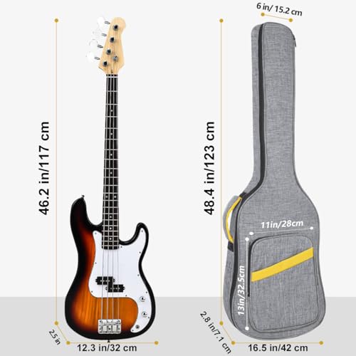 LETSROCK Bass Guitar Case, Gig