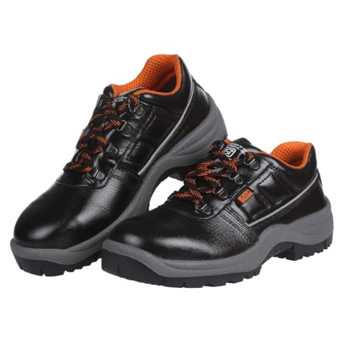 BLACK+DECKER Black Grain Leather Safety
