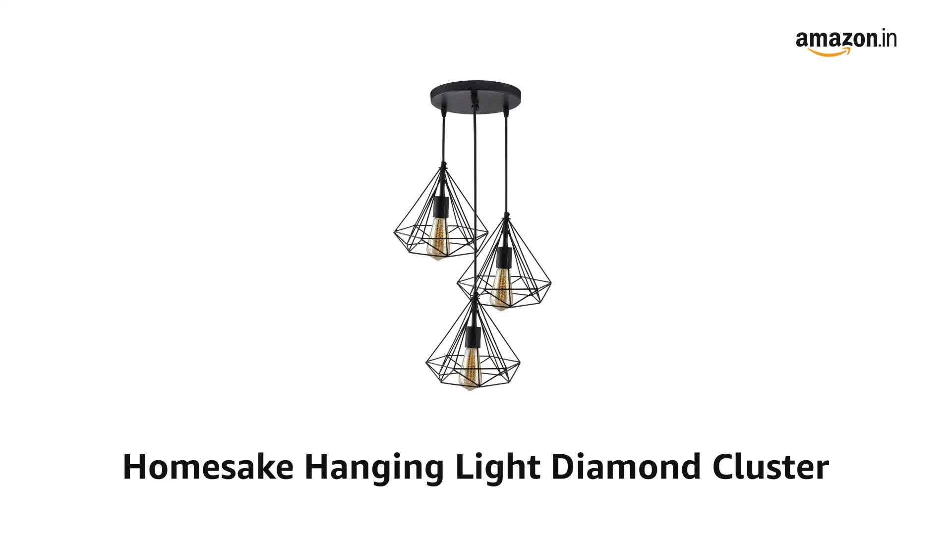 Homesake Hanging Light Diamond Cluster-Modern