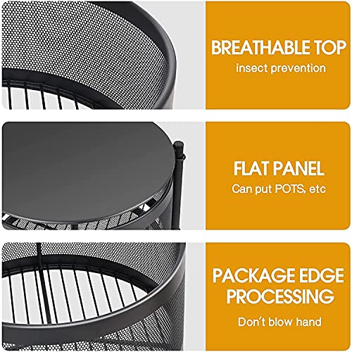 HomeWiz 3-Layer Round Kitchen Trolley