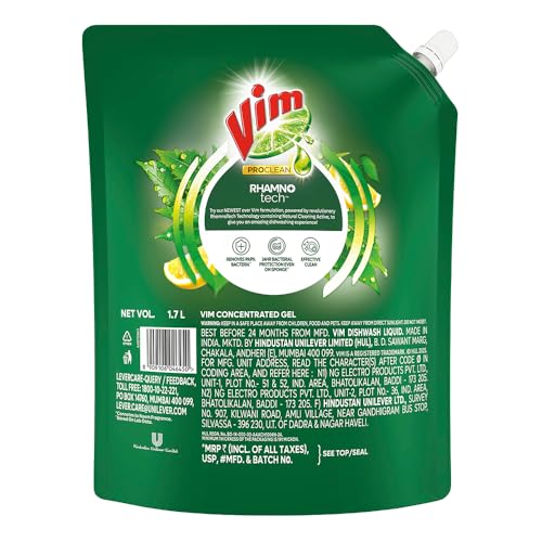 Vim Dishwash Anti Bac Liquid|| Neem|| 1.7 Ltr - Image 3