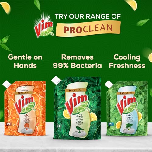 Vim Dishwash Anti Bac Liquid, Neem, 2 Ltr (Pack of 2) - Image 6