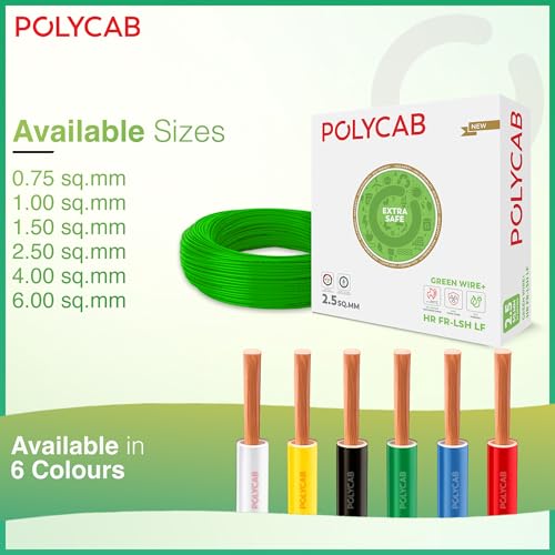 Polycab Green Wire+ 90M coil