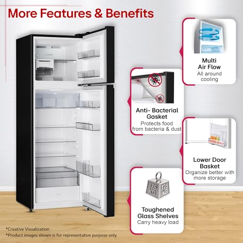 LG 276 L, 2 Star, Smart Inverter, Smart & Dairy Mode, Frost-Free Double Door Convertible Refrigerator (GLT2826XWOB, Onyx Black, Multi Air Flow, Fresh Zone & Deodorizer, 2026 Model) - Image 5