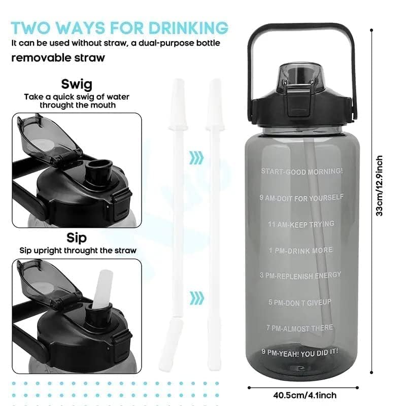 Clazkit 2L Motivational Water Bottle