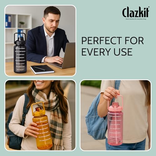 Clazkit 2L Motivational Water Bottle