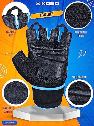 Kobo WTG-57 Gym Gloves with Wrist Support - Image 3