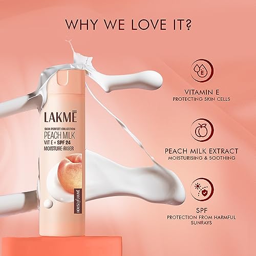 LAKMÉ Peach Milk Moisturizer Spf 24 Pa++, 200 Ml Lotion(Pack Of 2) - Image 5