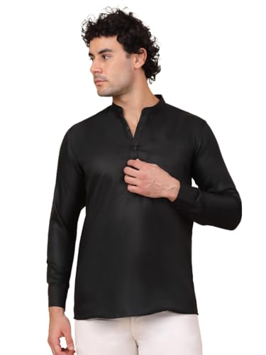 Jompers Men's Solid Short Kurats.