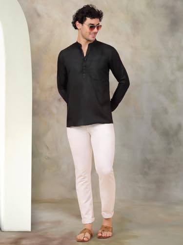 Jompers Men's Solid Short Kurats. - Image 4