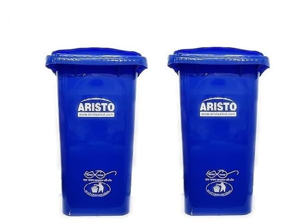 Aristo Manual-Lift Garbage Waste Dustbin with Out Wheel 90 L (blue/blue)