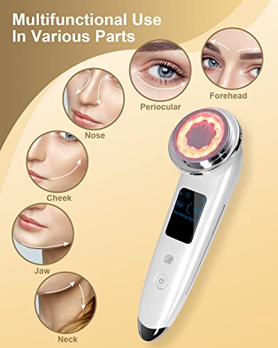 Face Massager Electric Face Lifting 4 in 1 Facial Massager Anti Aging Skin Tightening Firming Skin Care Tools (White) - Image 5