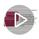 Storite 2 Pack Nylon Wardrobe Bag Underbed Moisture Proof Cloth Storage Organizer, Storage box for Clothes Saree Bags with Zippered Closure & Handle (Magenta, 37x34x23 cm) - Image 2