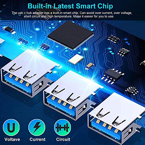 Verilux® USB C Hub Multiport Adapter with 4 High Speed 3.0 USB for Laptop USB Type C Hub for MacBook Pro Air C-Type Smartphones Extender with Multi Port for Laptop Type-C Devices - Image 6