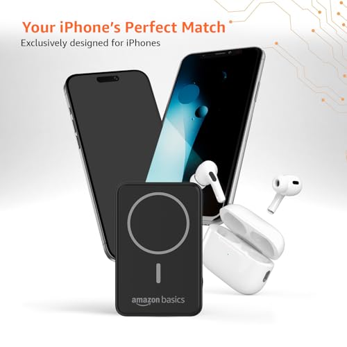 Amazon Basics 10,000mAh 15W Wireless Power Bank - Black - Image 4
