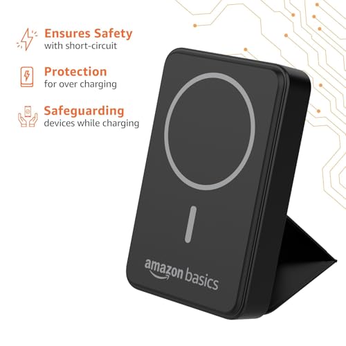 Amazon Basics 10,000mAh 15W Wireless Power Bank - Black - Image 5