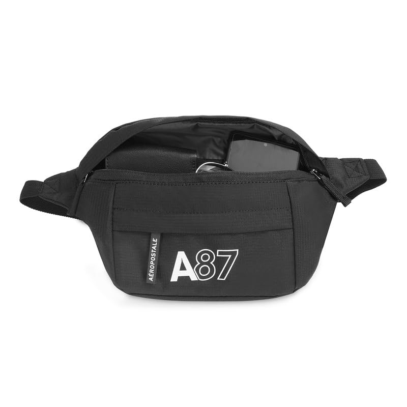 Aeropostale Oliver Unisex Waist Pouch Bags & Cases - Black - Image 4