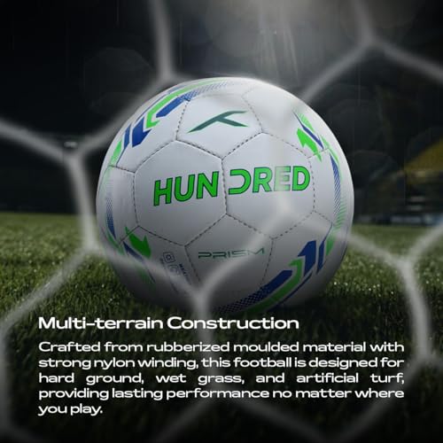 Hundred Prism Football | All-Weather Multi-Terrain Ball | Peak Performance on All Surfaces: Hard Ground, Wet Grass & Turf | Built for Accurate Passes & Powerful Shots Visit The Hundred Store - Image 4