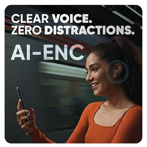 Mivi DuoPods Sync in Ear Earbuds | 60H Playtime Bluetooth Earphones Wireless | Earbuds ENC for Clear Calls | 13mm Drivers Ear Buds Wireless | Gaming Mode | BT 5.3 TWS ENC Earbuds Style | Earpods - Image 5