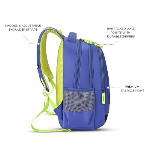 Gear Giant Monster Backpack 15"/20L Small Water Resistant School Bag/Casual Backpack/Daypack/Kids Bag for Boys/Girls (Blue-Green) - Image 4