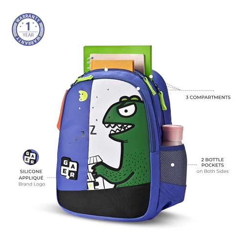 Gear Giant Monster Backpack 15"/20L Small Water Resistant School Bag/Casual Backpack/Daypack/Kids Bag for Boys/Girls (Blue-Green) - Image 5