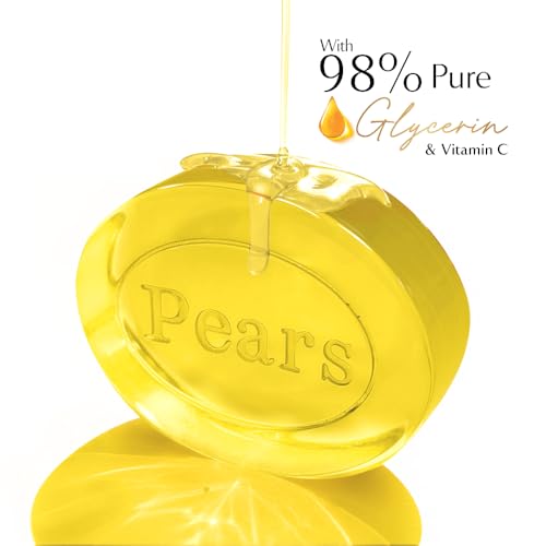 Pears Original Glycerin Soap Bar - Bright Glow | With 98% Pure Glycerin & Vitamin C | With Plant Based Cleanser for Skin & Body | Paraben-free | 125gms x 4 - Image 4