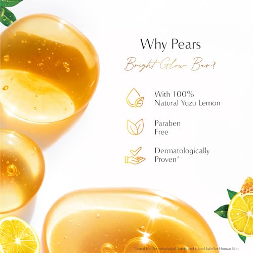 Pears Original Glycerin Soap Bar - Bright Glow | With 98% Pure Glycerin & Vitamin C | With Plant Based Cleanser for Skin & Body | Paraben-free | 125gms x 4 - Image 7