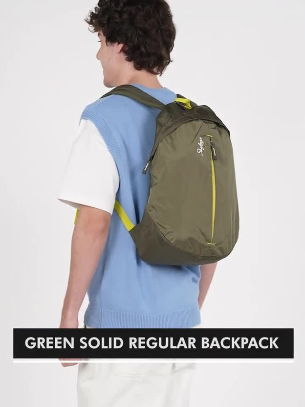 SKYBAGS Small 17 L Backpack Lit 17L Daypack Grey (Green, Yellow) - Image 4