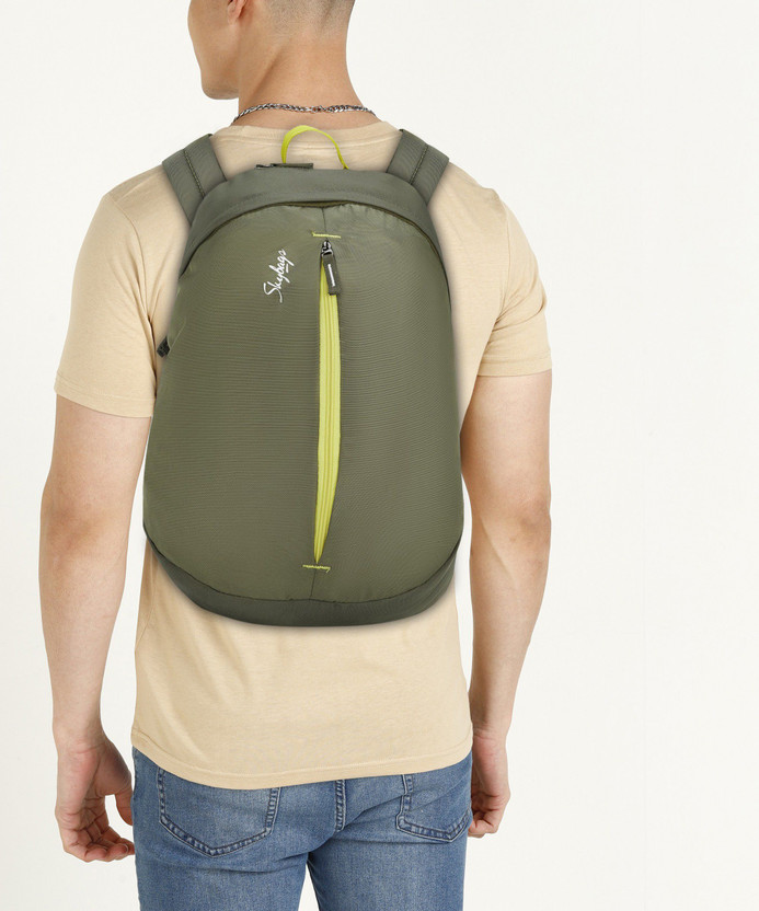 SKYBAGS Small 17 L Backpack Lit 17L Daypack Grey (Green, Yellow) - Image 5