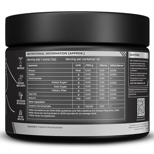 BeastLife Creatine Monohydrate Powder 100g (33 Servings) Unflavoured | Super Micronized for Fast Absorption | NABL Lab Tested | Boosts Strength & Athletic Performance - Image 7
