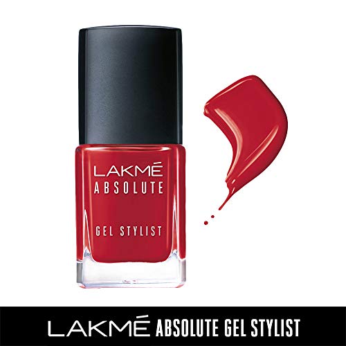Lakmé Absolute Gel Stylist Nail Color, Scarlet Red, 12 ml - Image 3