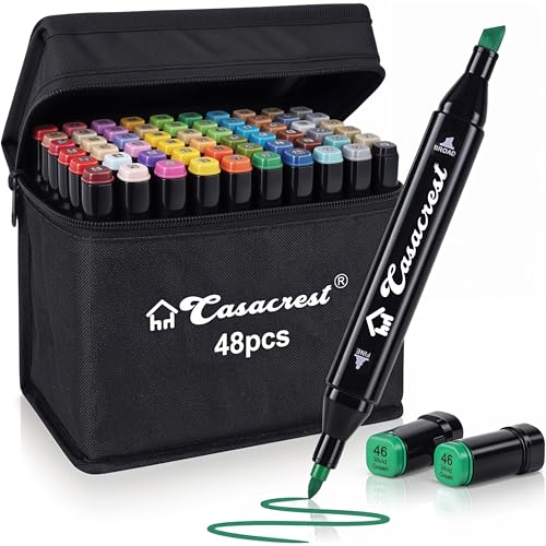 Dual Tip Alcohol Markers-48 Colours
