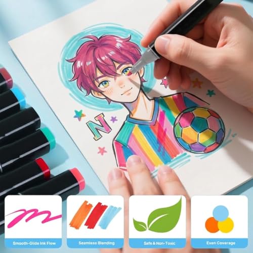 Dual Tip Alcohol Markers-48 Colours