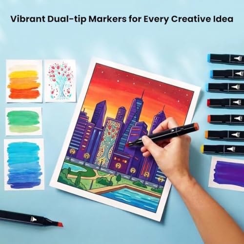 Dual Tip Alcohol Markers-48 Colours
