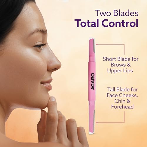 AGARO Imperial Face & Eyebrow Razor for Women (Pack of 3) | Dual Blade Head with German Blades | Easy Facial Hair Shaping & Shaving | Reusable up to 5 Times | Rust-Free Durable Blades - Image 4