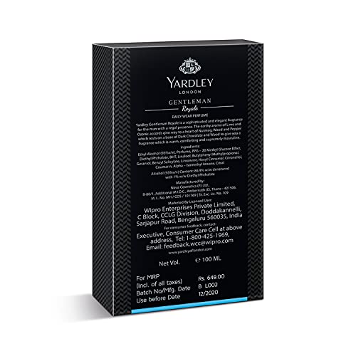 Yardley London Gentleman Royale Perfume for Men, 100 ml - Image 3