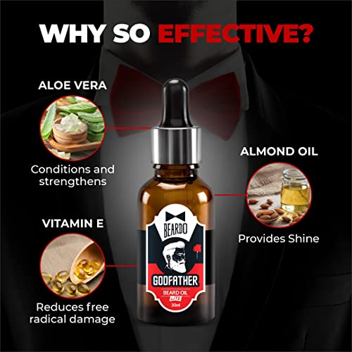 BEARDO Godfather Combo Beard Oil and Beard Wash For Men | Nourishment Cleanses | Purifying & Hydrating Skin Cleaner With Avocado, Argan Oil | Shiny Patchy & Fast Beard Growth | Rakhi Gift for Brother | Gift for Brother - Image 7