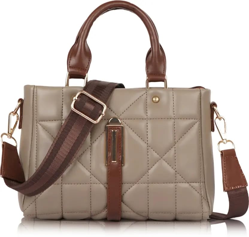 ROSS BROWN Women's Girls Mini Quilted Cross Body Sling Bag with Height Adjustable Belt-Mini