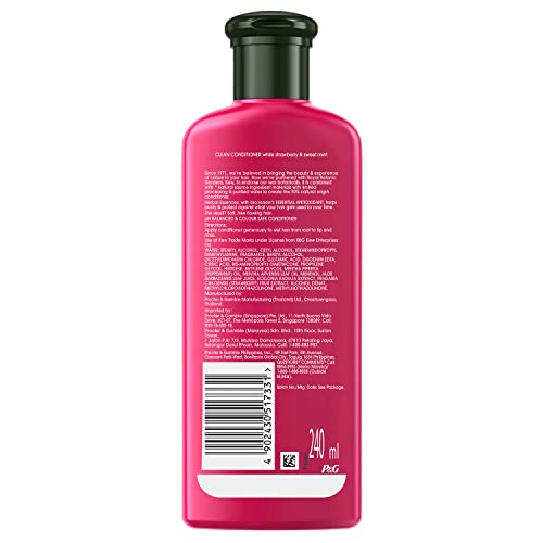 Herbal Essences White Strawberry & Sweet Mint CONDITIONER- For Cleansing and Volume - No Paraben, No Colorants, 240 ML - Image 3