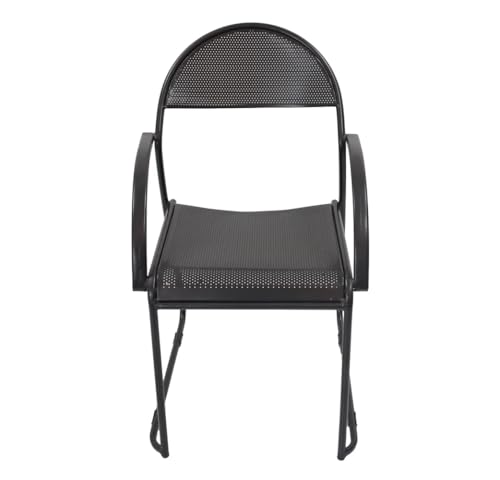 Da URBAN® 1 Seater Metal Chair with Arm Chair (Black) - Image 2