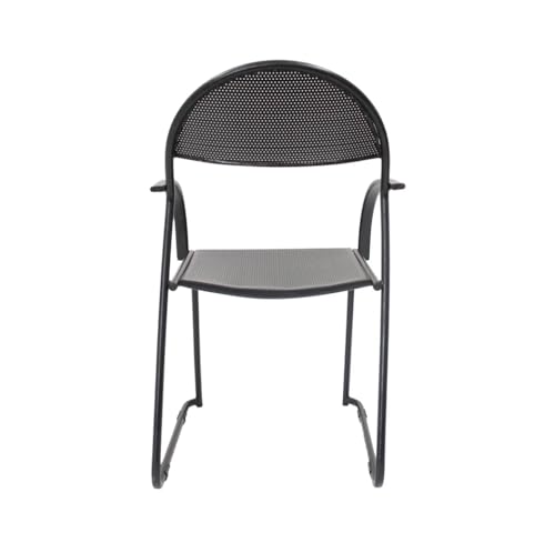 Da URBAN® 1 Seater Metal Chair with Arm Chair (Black) - Image 4