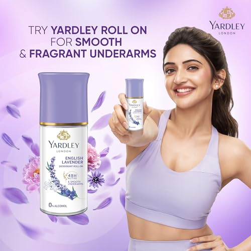 Yardley London English Lavender Underarm Deodorant Roll On | With Licorirce Extract & Floral Extracts | Smooth & Eventoned Underarms | 72 H Long Lasting Floral Scent| 0% Alcohol & Dermat Approved | For Women | 50ml - Image 4