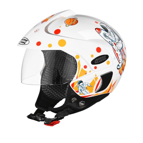 Studds Marshall D2 Open Face Kids Helmet (Boy's, White - XXXS)
