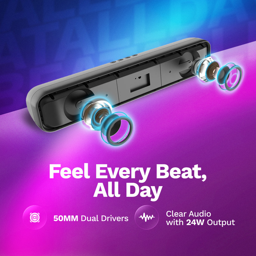 MarQ by Flipkart Thunder with Dual Drivers, Upto 6Hrs of Playback...more - Image 3