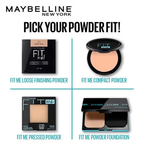 Maybelline New York Fit Me Matte Poreless Pressed Face Powder. Natural, poreless finish with long-lasting shine control, Pressed Powder that absorbs oil to mattify skin - Natural Buff 230 | 8.5gm - Image 5