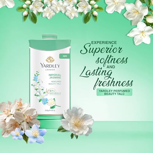Yardley London Imperial Jasmine Perfumed Talc for Women, 250g - Image 4