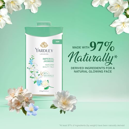 Yardley London Imperial Jasmine Perfumed Talc for Women, 250g - Image 6