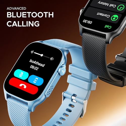 Boat Ultima Ember smartwatch with 1.96” AMOLED Display, AOD, Personalized Fitness Nudges, Functional Crown,100+ Sports Modes, Create Your Own Watchface, smartwatch for Man and Woman (Mist Blue) - Image 5